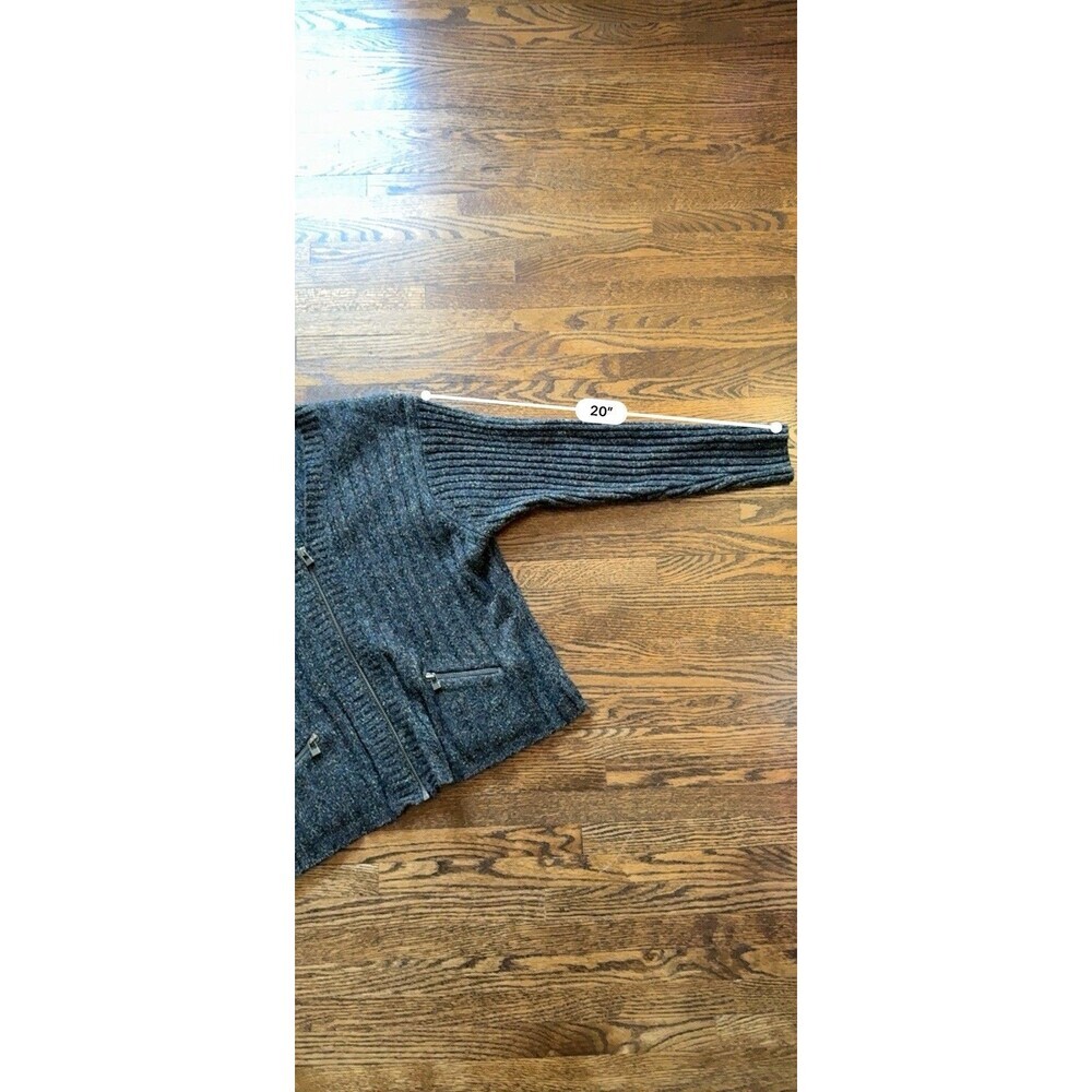 111 State Women’s V-neck Cardigan Lambswool Blend Sweater Black Size M boho gorp - Picture 6 of 6